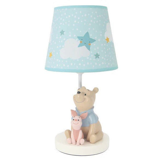 Lambs & Ivy Disney Baby Starlight Pooh Lamp with Shade & Bulb - Blue