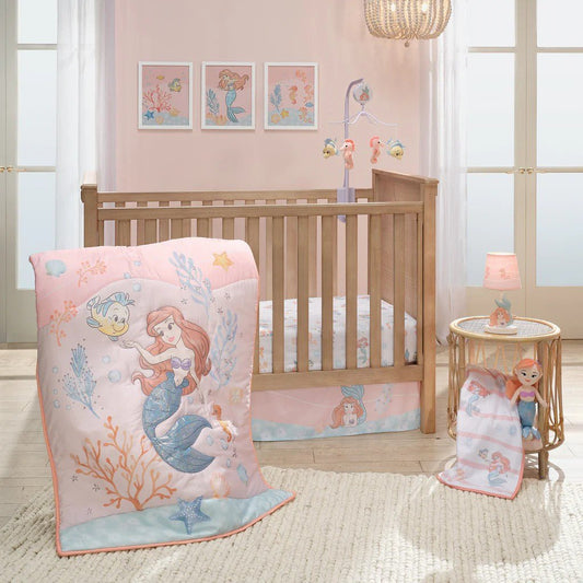 Lambs & Ivy Disney Baby The Little Mermaid 3-Piece Baby Crib Bedding Set