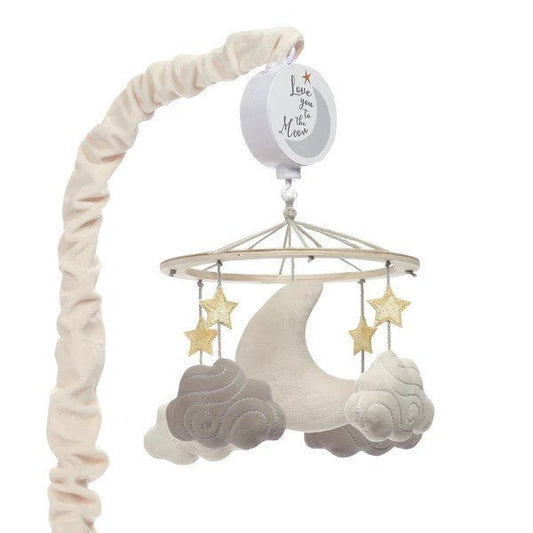 Lambs & Ivy Goodnight Moon Musical Baby Crib Mobile Soother - Stars/Clouds