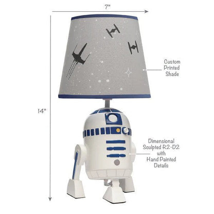 Lambs & Ivy Star Wars Classic Hand Painted R2-D2 Lamp with Shade & Bulb