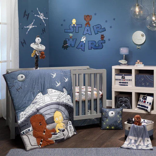 LAMBS & IVY More Decor Lambs & Ivy Star Wars Signature Millennium Falcon 3-Piece Baby Crib Bedding Set