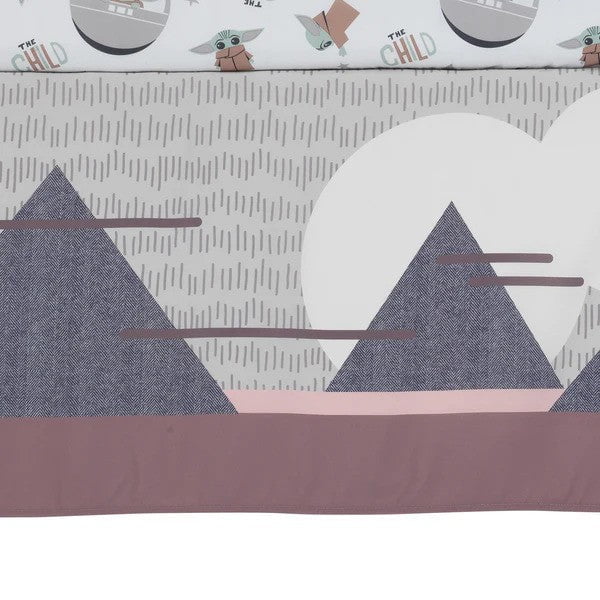 LAMBS & IVY More Decor Lambs & Ivy Star Wars The Child Baby Yoda Nursery 3-Piece Baby Crib Bedding Set