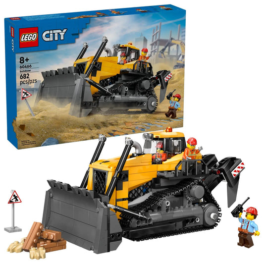 Lego City Yellow Bulldozer w/Front Loader