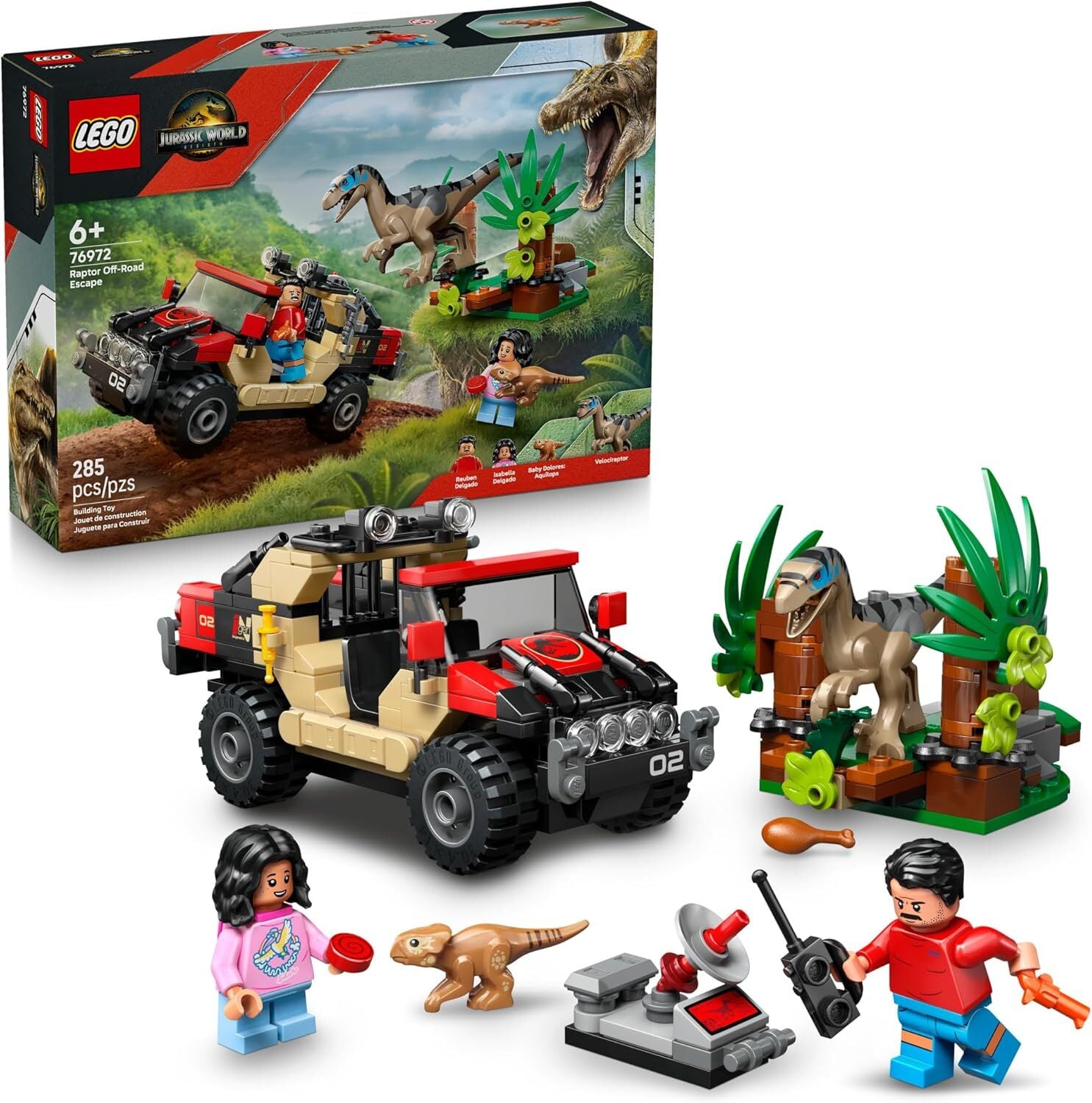 Lego Raptor Riding LEGO Raptor Off-Road Escape Set | Jurassic World Adventure ...