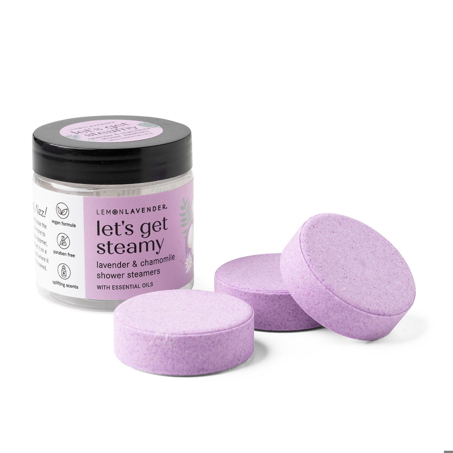 DM Merchandising Lemon Lavender Lets Get Steamy Shower Bombs - 3 Pack