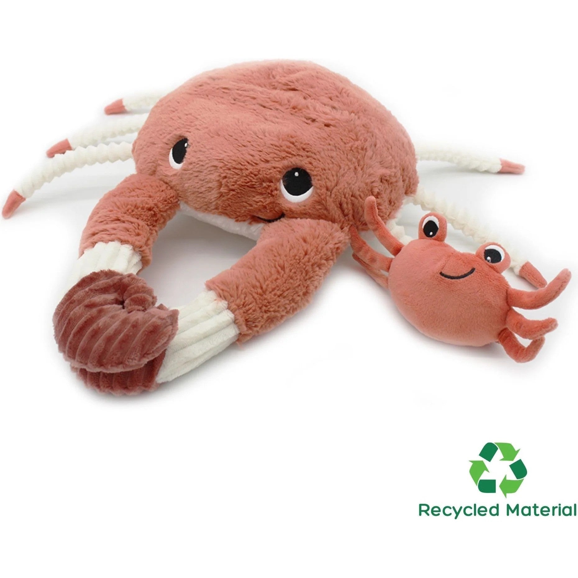 Peter John M Distribution Plush Les Ptipotos: Crab Mom and Baby Terracotta