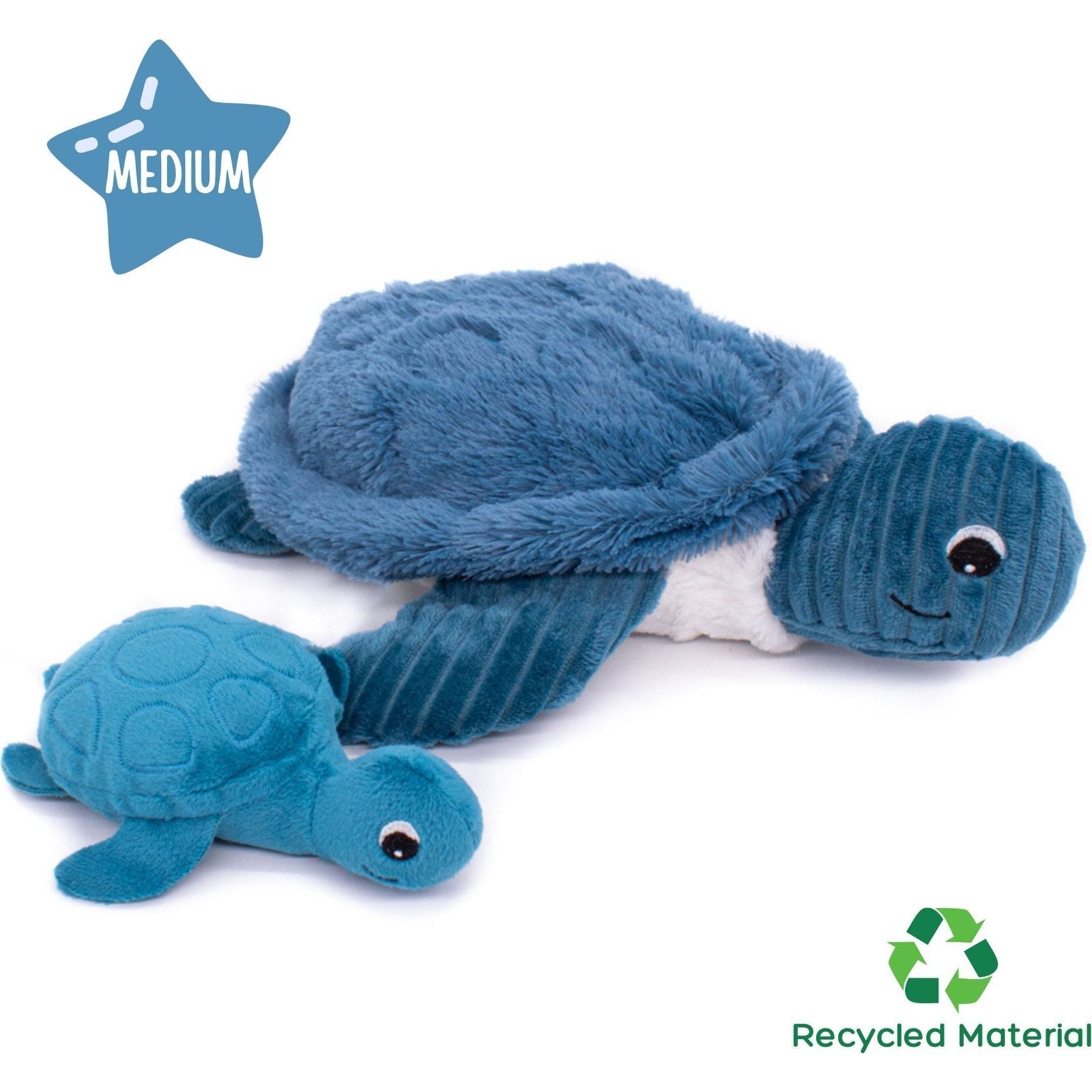 Les Ptipotos: Sea Turtle Mom and Baby Medium Blue
