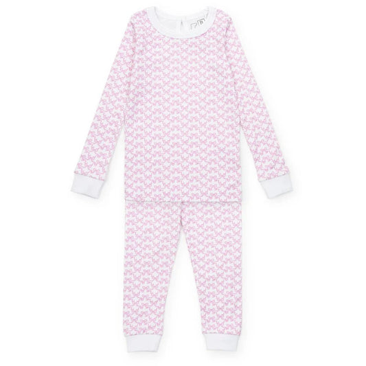 Lila and Hayes Ava Girls Pajama Pant Set - Pretty Pink Bows