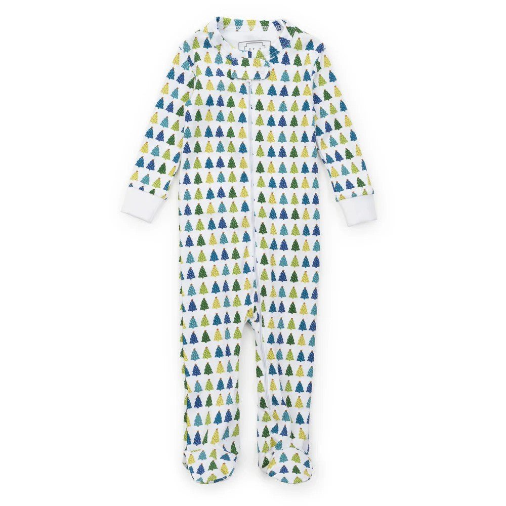 Lila and Hayes Infant Christmas Tree Cool / 0-3 Mo Lila and Hayes Christmas Tree Cool Parker Zipper Pajama