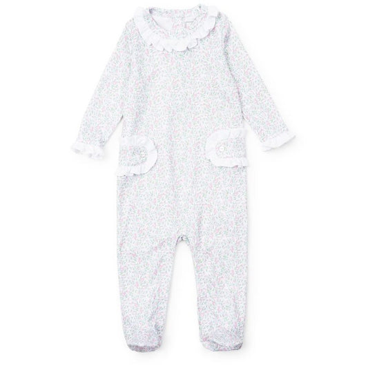 Lila and HayesLila and Hayes Garden Soiree Lucy Ruffle Footed RomperBabysupermarket