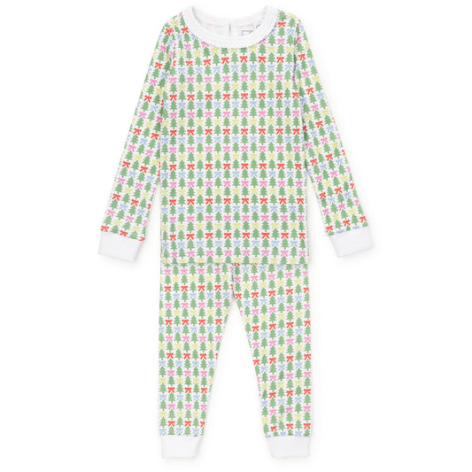 Lila and Hayes Tree Topper Bows / 18-24 Mo Lila and Hayes Girls Ava Pajama - Tree Topper Bows