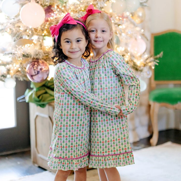 Lila and Hayes Lila and Hayes Girls Carlin Dress - Tree Topper Bows