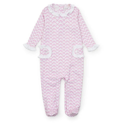 Lila and Hayes Lucy Girls Romper - Pretty Pink Bows