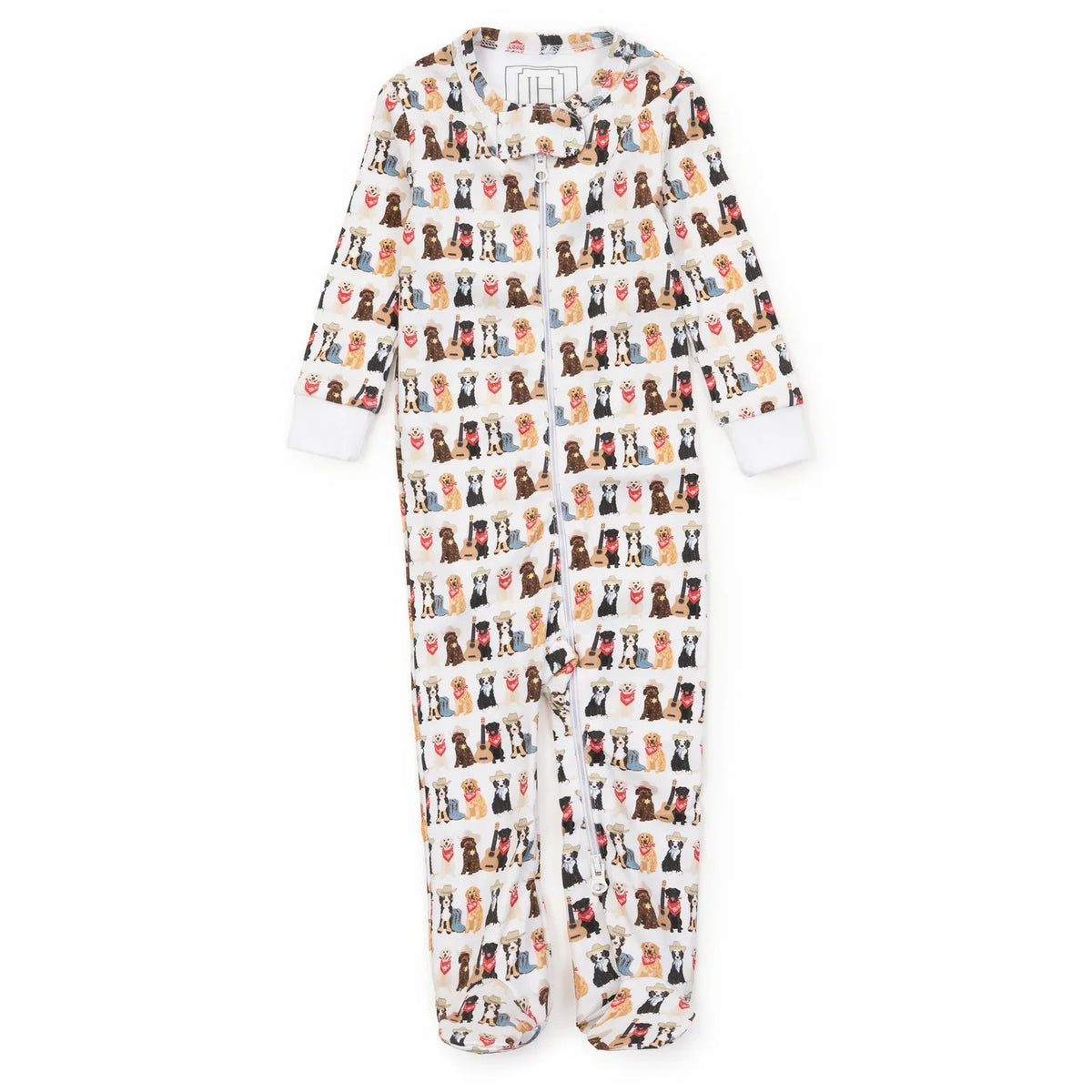 Lila and HayesLila and Hayes Parker Zipper Footie - Western PupsBabysupermarket