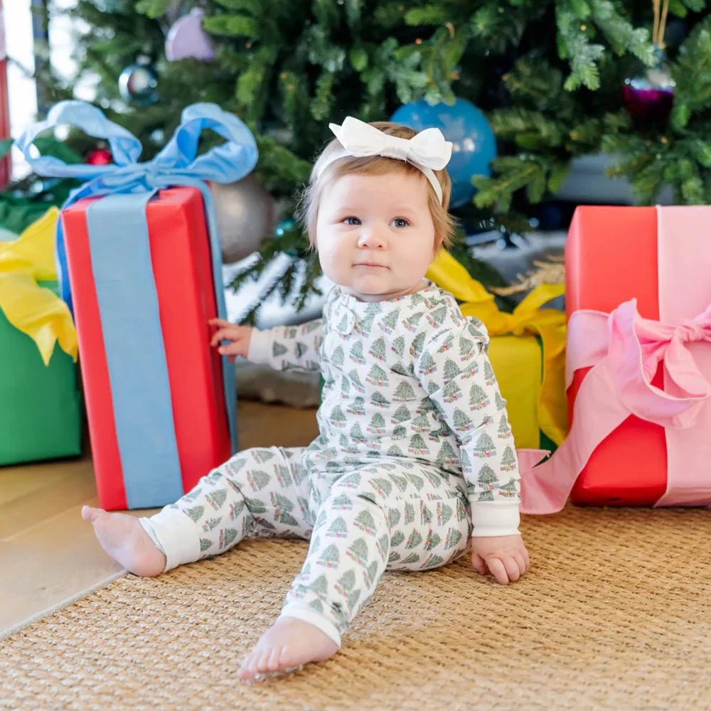 Lila and Hayes Lila and Hayes Parker Zipper Pajama - Under the Christmas Tree