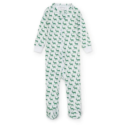 Lila and Hayes Parker Zipper Pajama - Woodland Deer