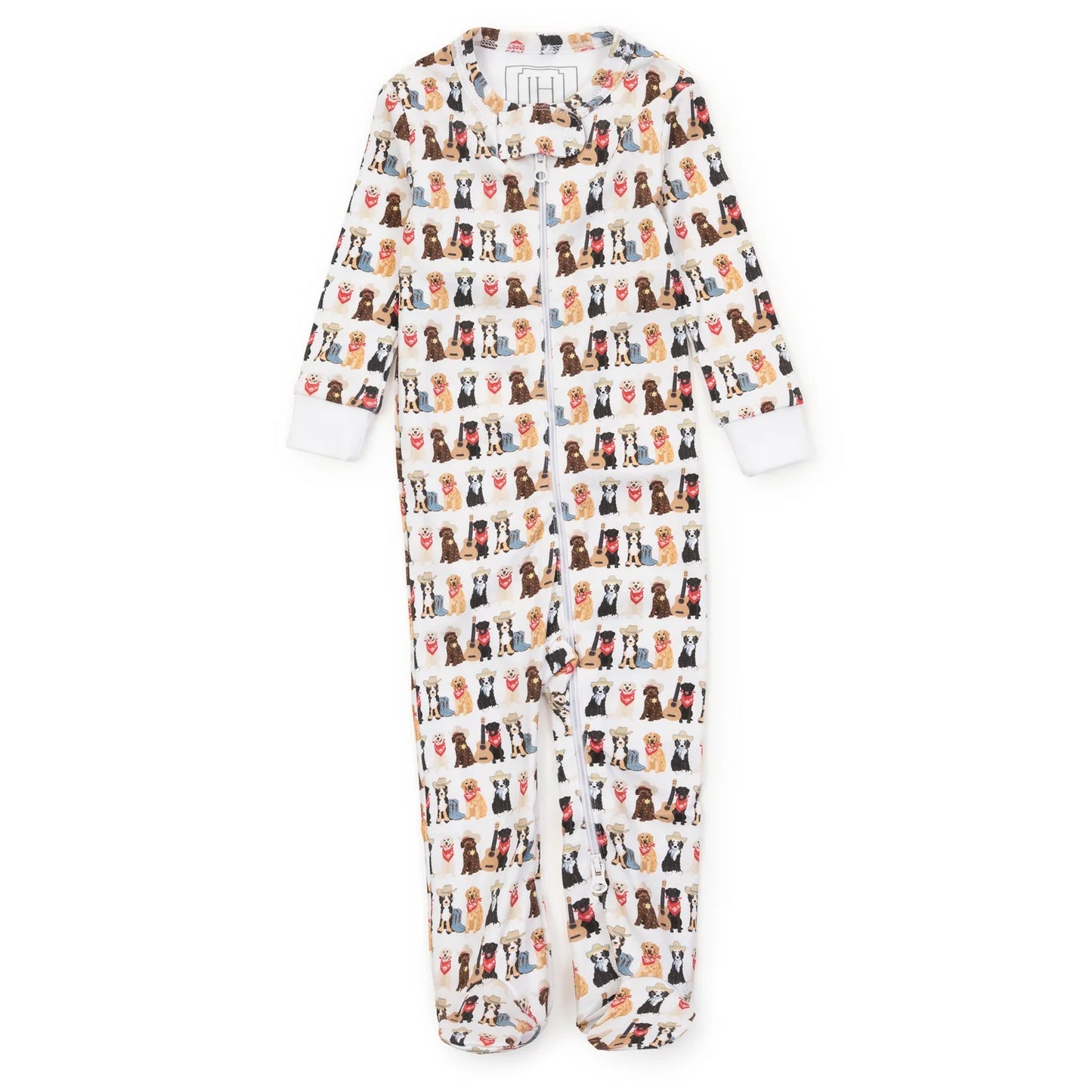 Lila and Hayes Parker Zipper Footie - Western Pups