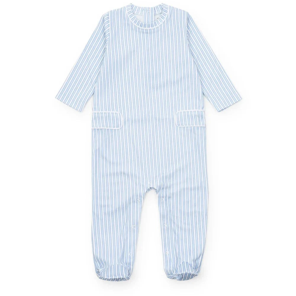 Lila and Hayes Preston Boys Romper - Classic Stripe