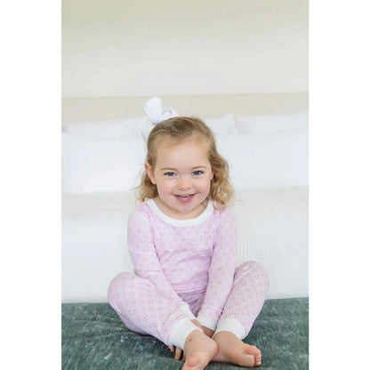 Lila and Hayes Girls Apparel / Sleepwear / Toddler Lila and Hayes Scalloped in Pink Ava Pajama Set