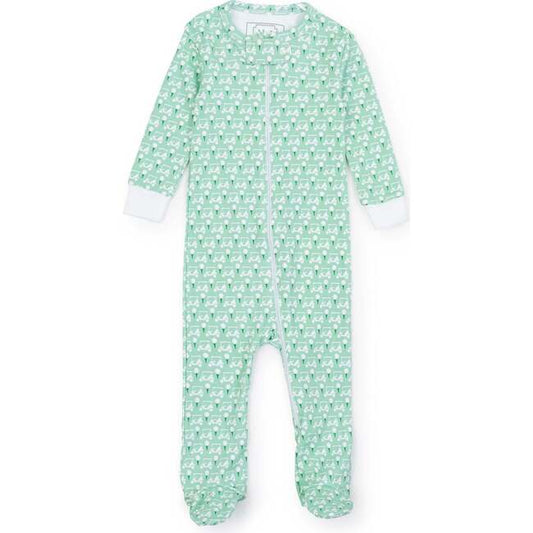 Lila + Hayes Infant Apparel Lila + Hayes Parker Pima Cotton Zippered Pajama