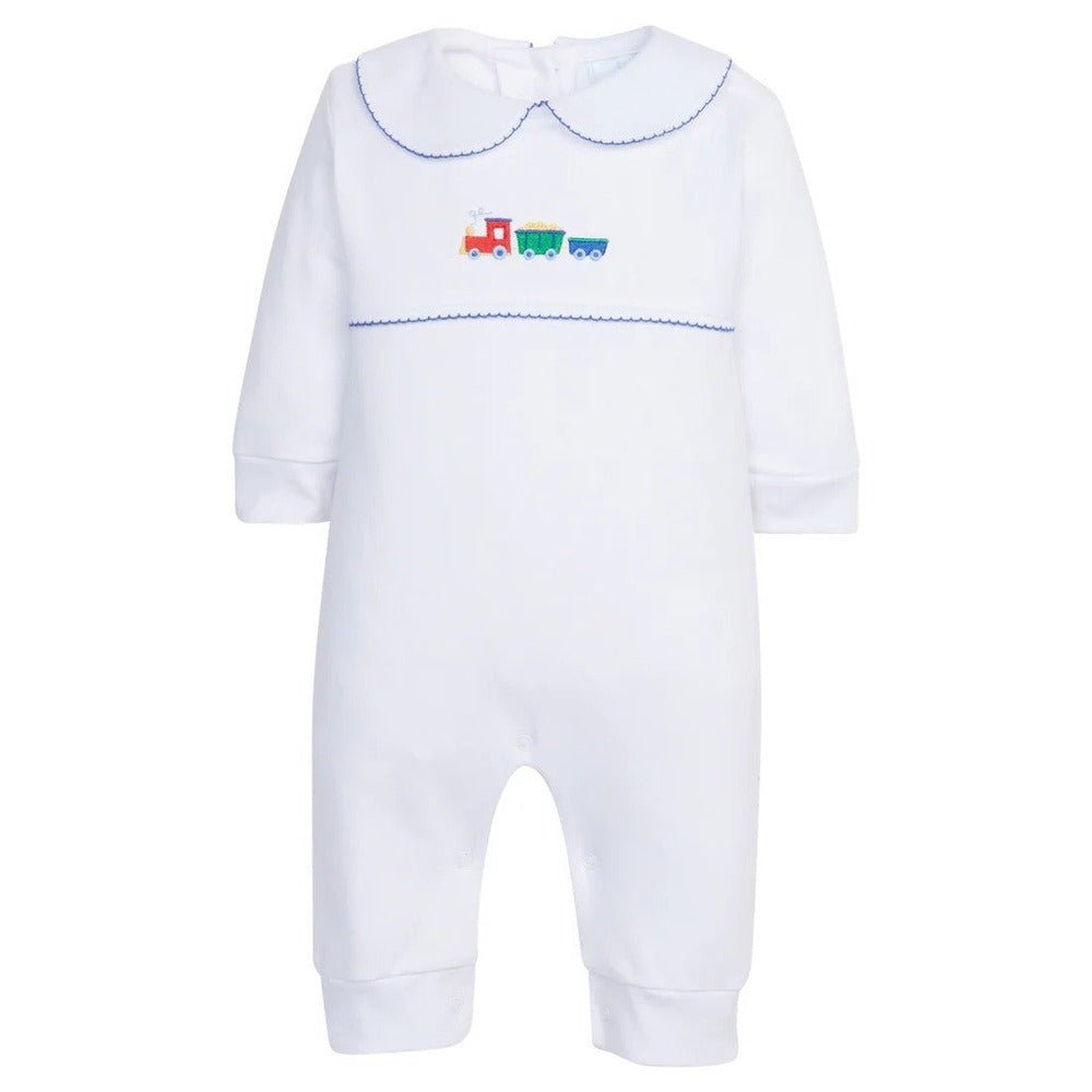 Little English Infant Train / 3 Mo Little English Boys Embroidered Playsuit Train