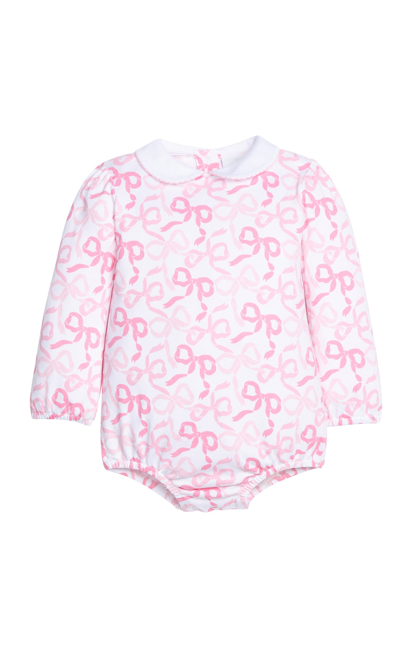 Little English Printed Peter Pan Bubble - Bows & Ribbons