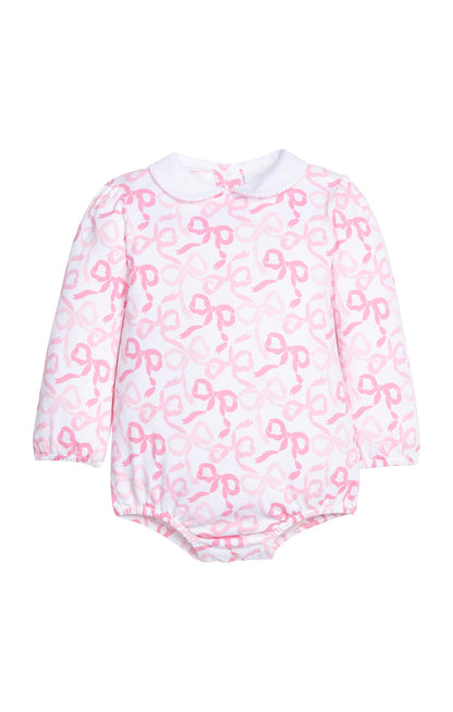 Little English Printed Peter Pan Bubble - Bows & Ribbons