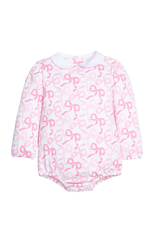 Little English Printed Peter Pan Bubble - Bows & Ribbons
