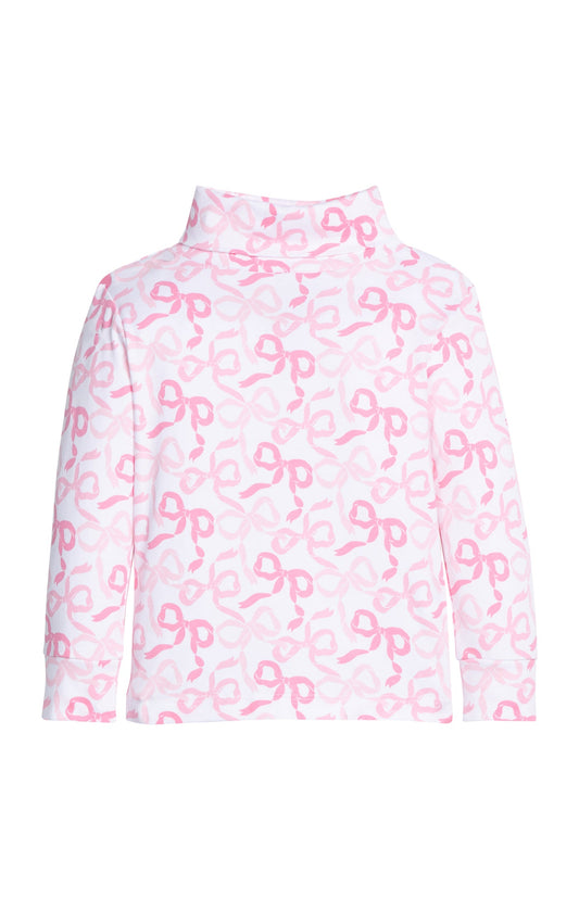 Little English Printed Turtleneck - Bows & Ribbons