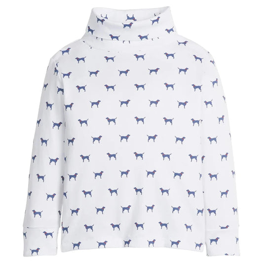 Little English Printed Turtleneck - Navy Labs