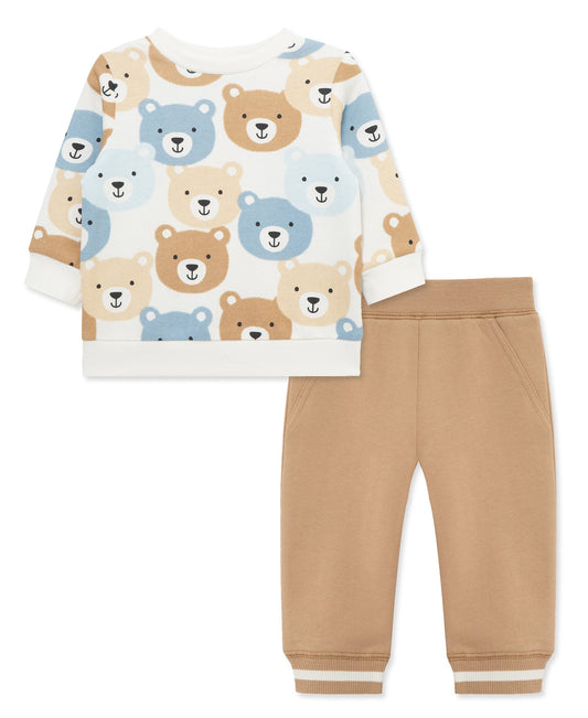 Little Me Bear Sweatshirt Set