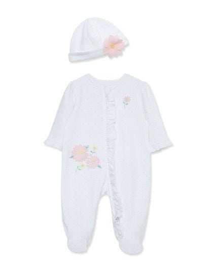 Little Me General Little Me Daisy Love Footie with Hat