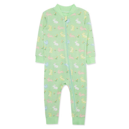 Little Me Girls Bunny Zip Front Sleeper