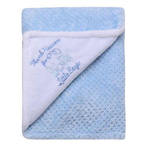 Little Me Thank Heaven For Little Boys Reversible Blanket