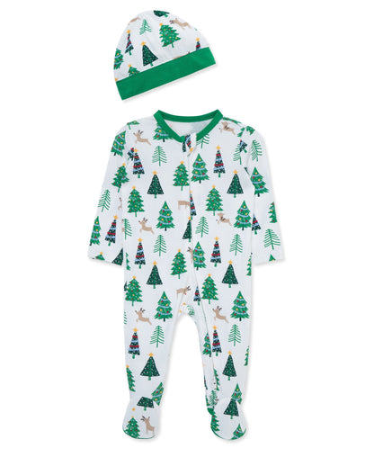 Little Me Trees Footie