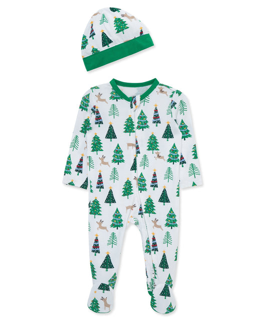 Little Me Trees Footie