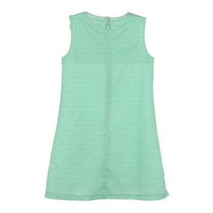 Luli & Me Aqua Classic Swiss Dot Ruffles Dress 7-10
