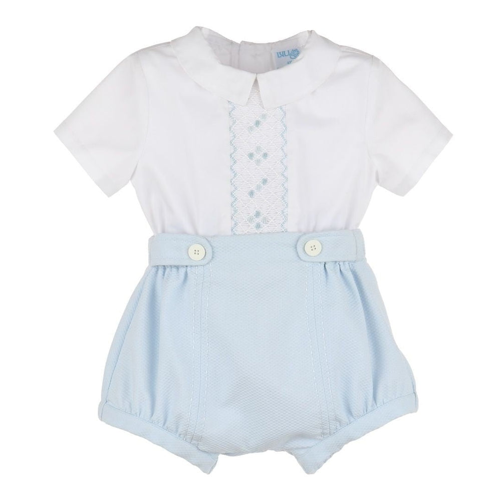 Luli & Me Chic Smock Boy Set