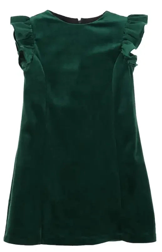 Luli & Me Green / 7 Luli & Me Deluxe Velvet Shift Dress
