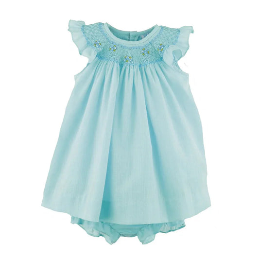 Luli & MeLuli & Me Fil a Fil Smock Bishop - TurquoiseBabysupermarket