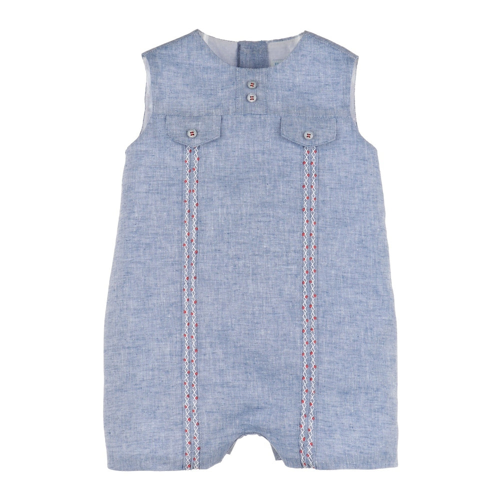 Luli & Me Flap Pockets Romper