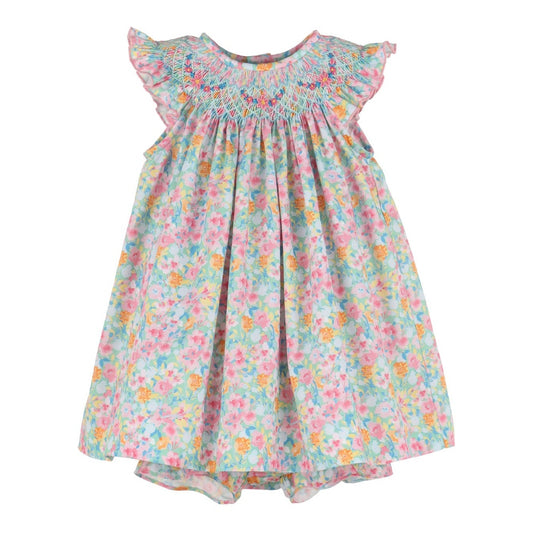 Luli & Me Wildflowers Smock Bishop babysupermarket