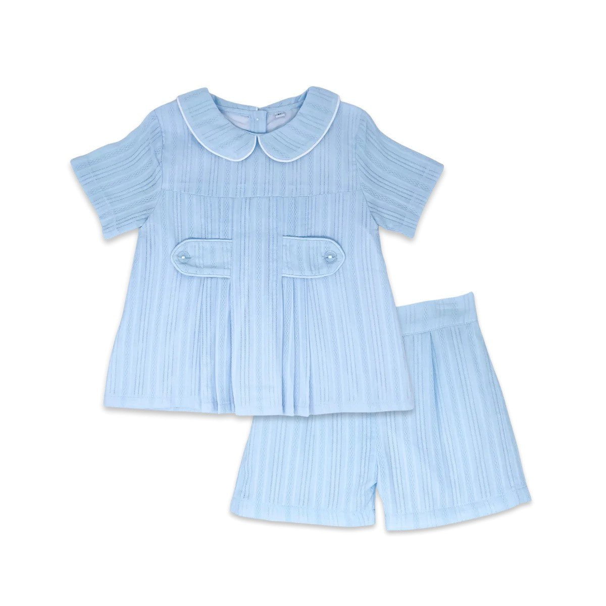 Lullaby Set Boys Blue Linen / 2 Toddler Lullaby Set Andrew Short Set