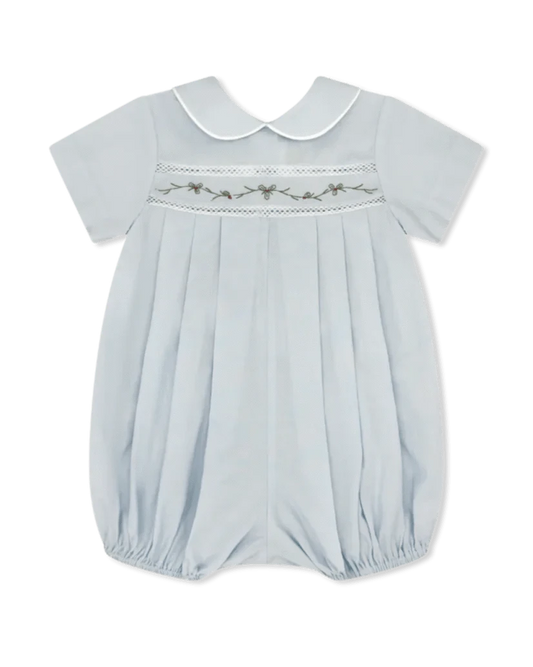 Lullaby Set Blue / 3 Mo Lullaby Set Boys Graham Bubble - Boston Blue Batiste with Holly