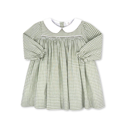 Lullaby Set Infant 12 Mo / Grove Park Green Windowpane Lullaby Set Girls Michelle Dress - Grove Park Green Windowpane
