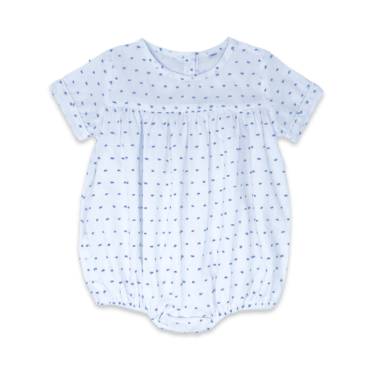 Lullaby Set Mother May I Bubble White & Blue Swiss