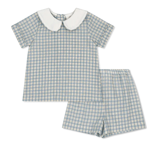 Lullaby Set Sibley Short Set-Sturbridge Plaid
