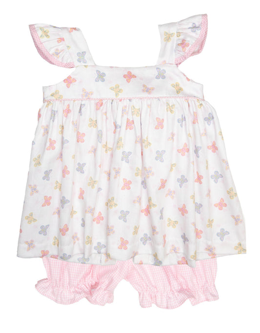 Lulu Bebe Apparel & Gifts Butterfly / 12 Mo Lulu Bebe Butterfly Open Back Bloomer Set