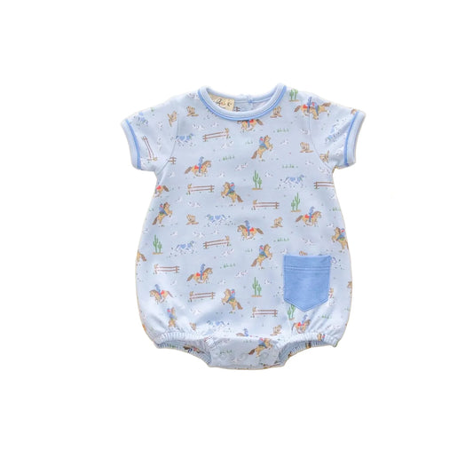 Magnolia Baby Infant Boy Sky / 3 Mo Luna & Arlo Boys Little Wranglers Bubble