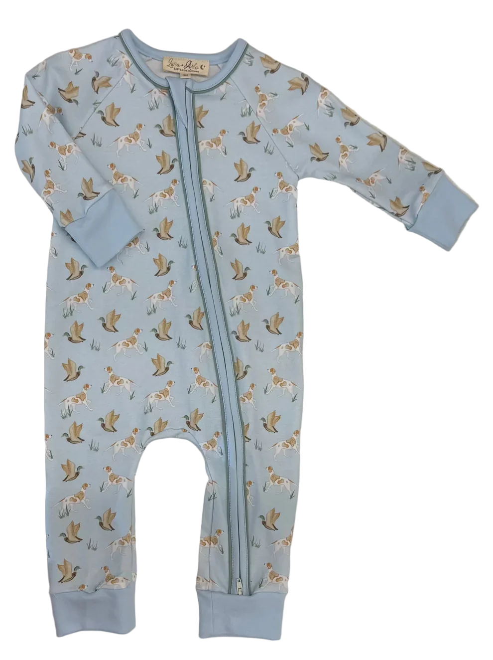Magnolia Baby Infant Boy Duck and Hound / Newborn Luna & Arlo by Magnolia Baby Duck and Hound Zip Playsuit